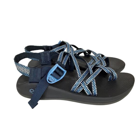 Chaco Eddy X2 Adjustable Outdoor Hiking Sandals Blue Toe Loop Women 8 Water Shoe - Picture 2 of 8